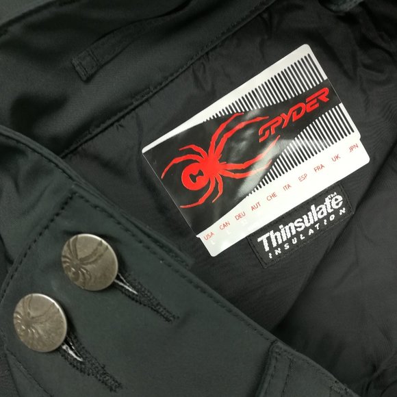 Spyder Snow Pants Mens Large Black XTL 20k 3M Thinsulate Insulated Lined - Picture 4 of 12
